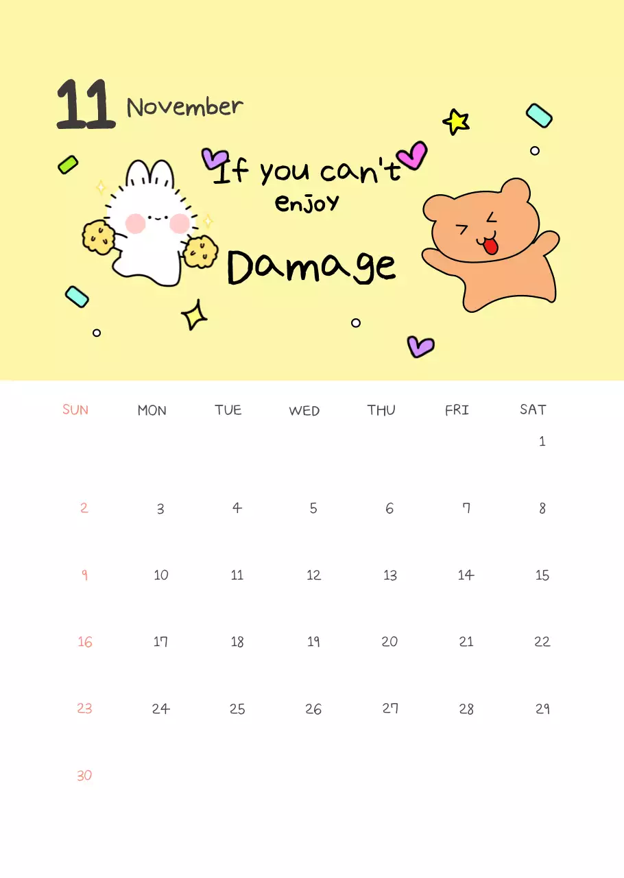 Kalender Peras Pekerja Kantor Sederhana Warna Kuning