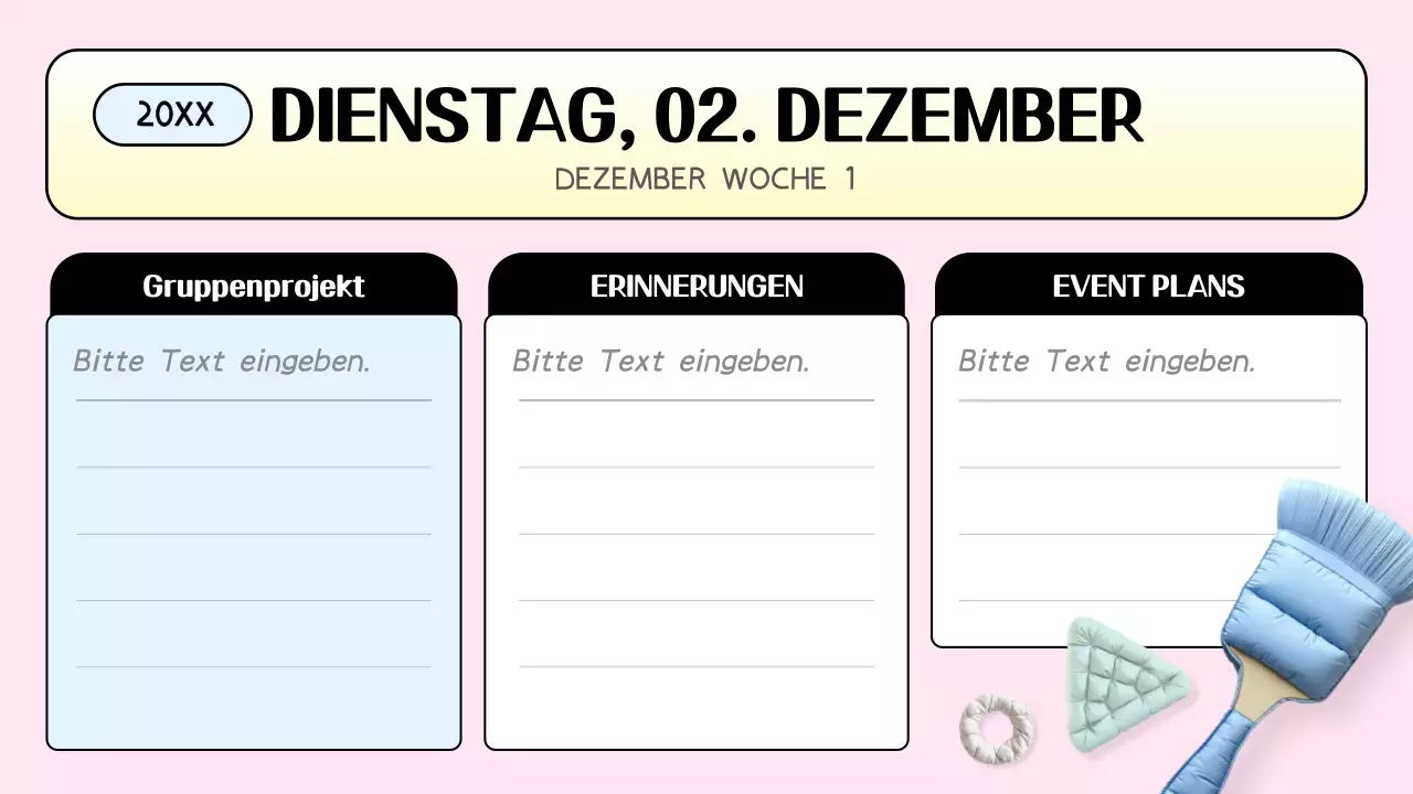 rosa trendy Klasse Agenda Planer