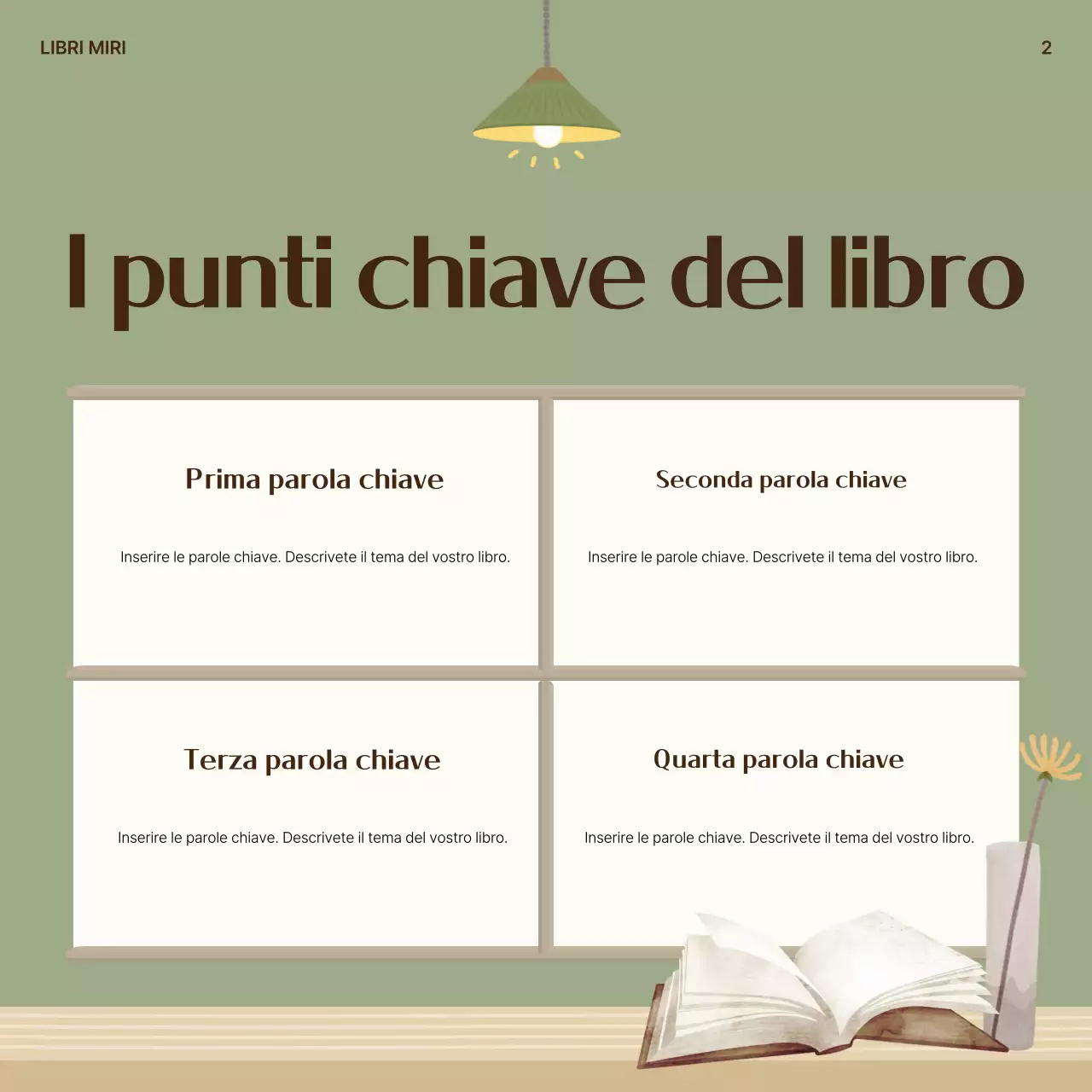 Un post di riepilogo del libro pulito in kaki e beige