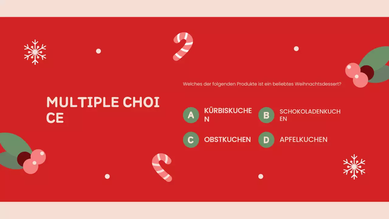 Rote Retro-Weihnachtspräsentation