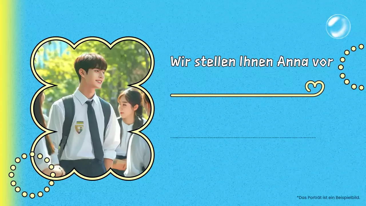 blau trendy K-drama pitch deck