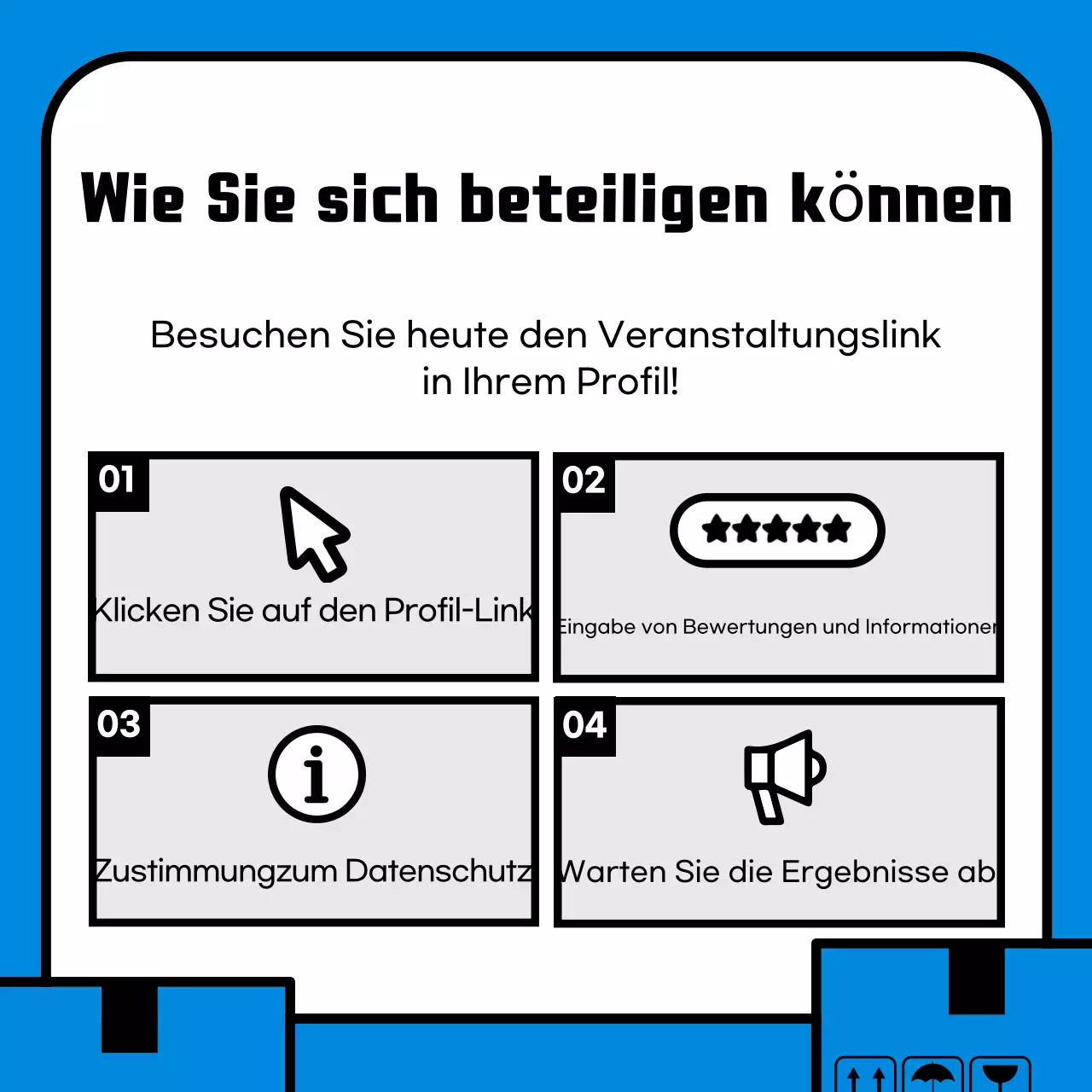 Blue Gag Event-Anzeigen