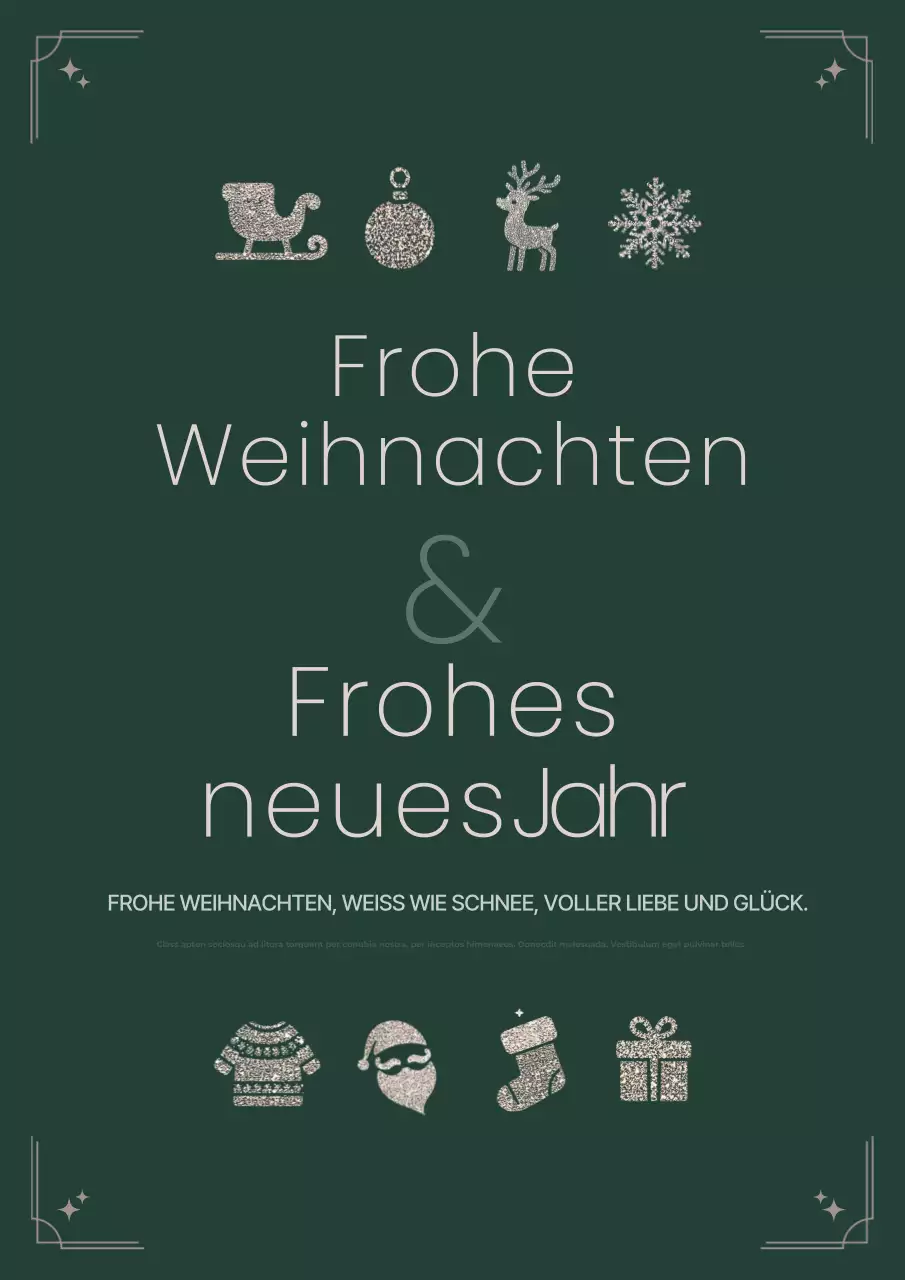 Khaki Einfache Weihnachtskarte