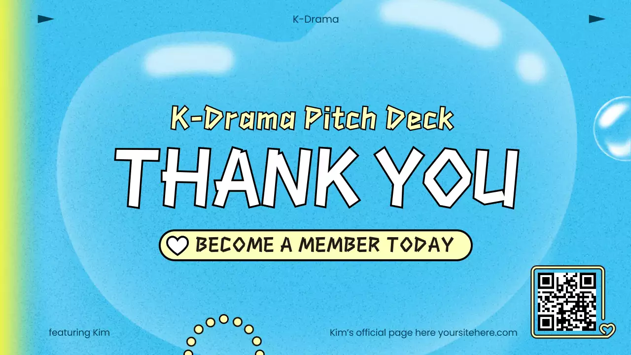 Blue Trendy K-Drama Pitch Presentation