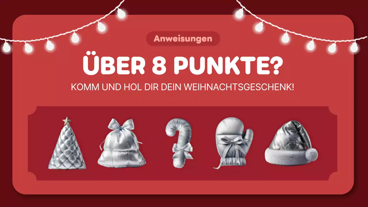 rot trendy weihnachten quiz layout