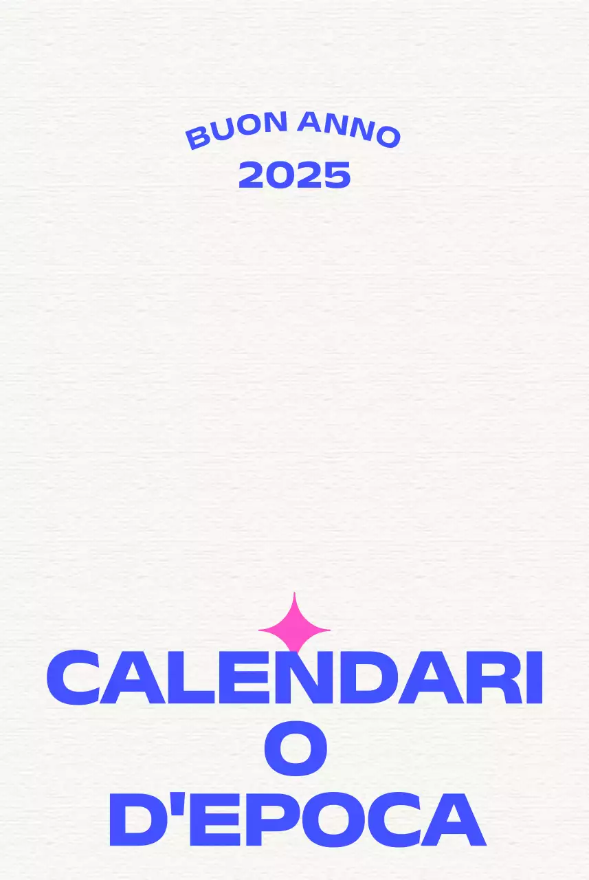 Calendario d'epoca Celebrate Blue