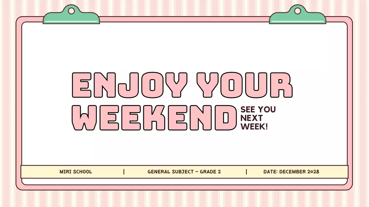 Pink Minimal Class Agenda Presentation