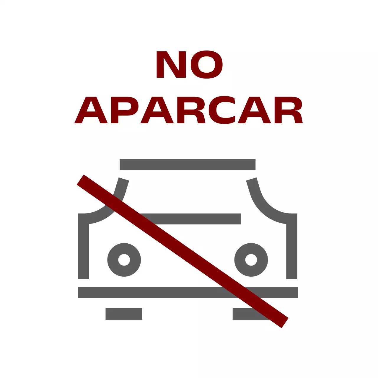 Señales modernas rojas de prohibido aparcar