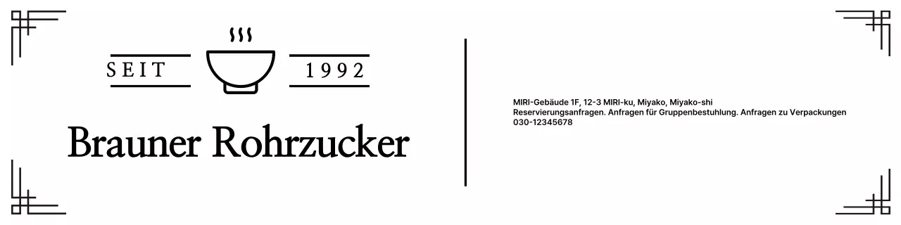 Werbung für ein schwarzes traditionelles Restaurant