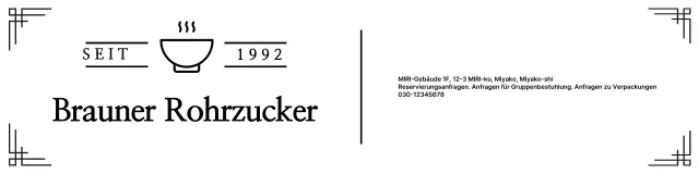 Werbung für ein schwarzes traditionelles Restaurant