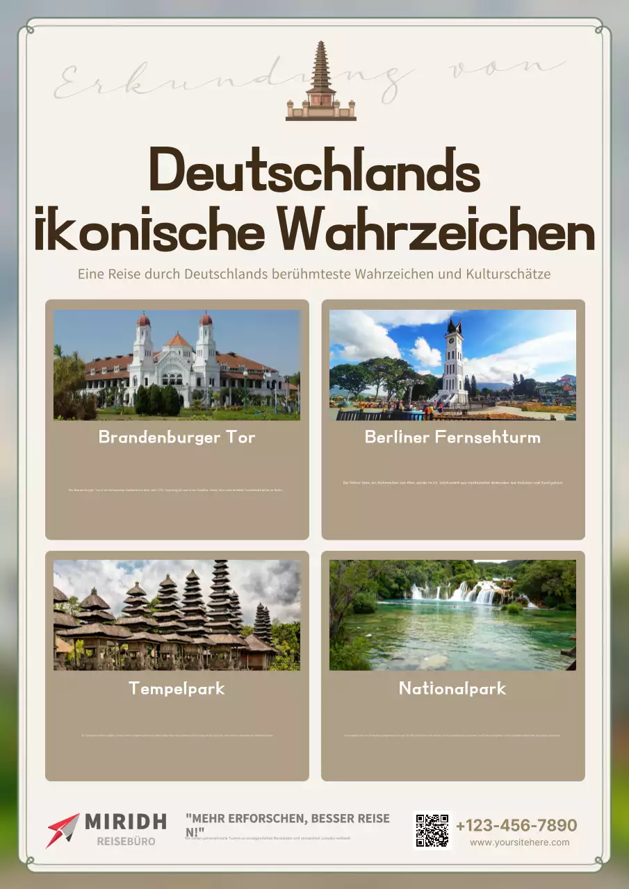 beige klassische Reiseanzeige