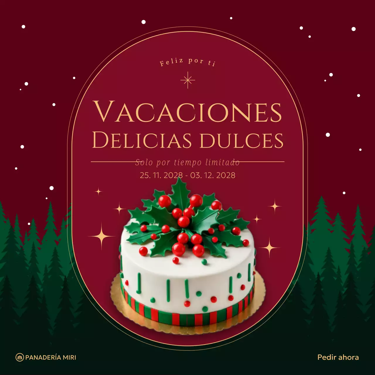 granate elegante promoción de vacaciones