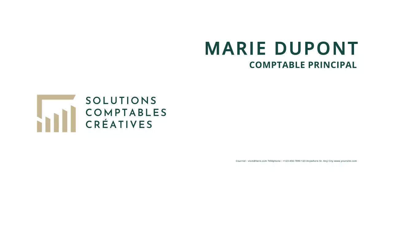 carte de visite professionnelle beige