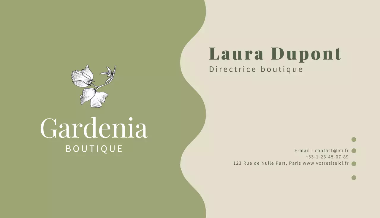 sage elegant boutique card