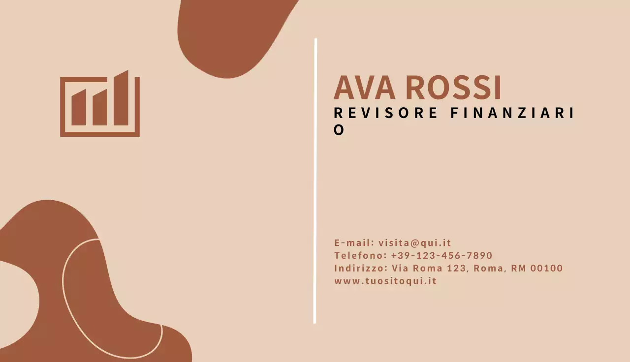 biglietto da visita professionale beige