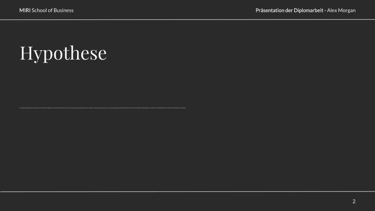 neutrale elegante Thesenpräsentation