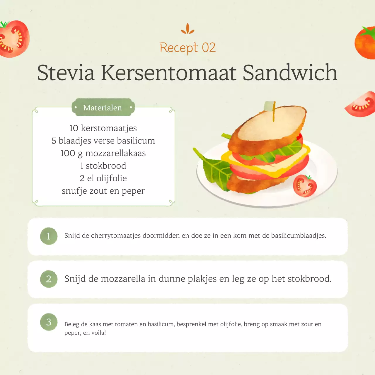 Over het recept voor Nette tomaten in Lotuszaad