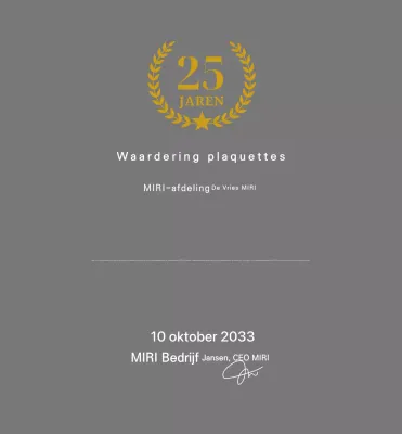 Grijs Klassiek Waardering Plaquette