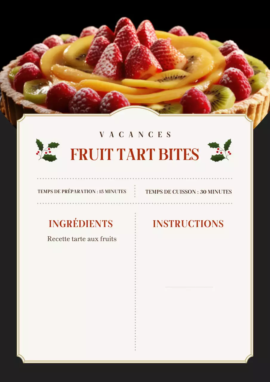 recette de dessert classique rouge pour les fêtes de fin d'année