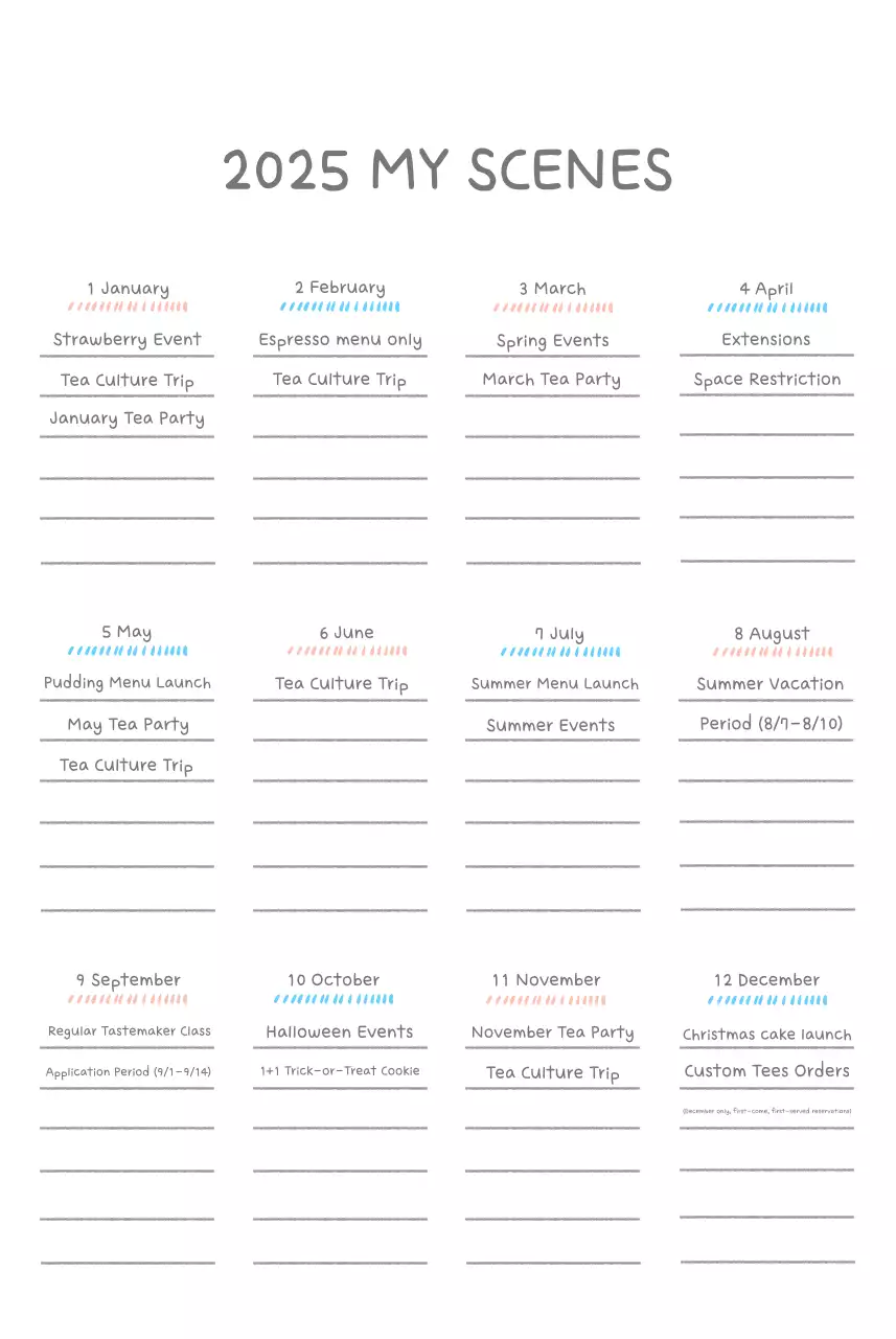 Kalender lucu dengan ilustrasi yang menggemaskan