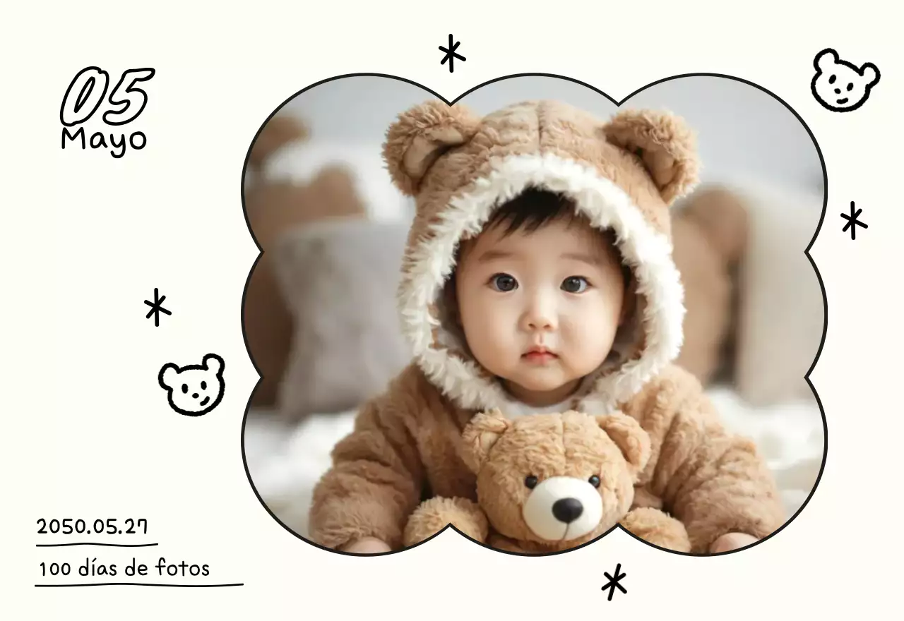 Calendario amarillo de Año Nuevo