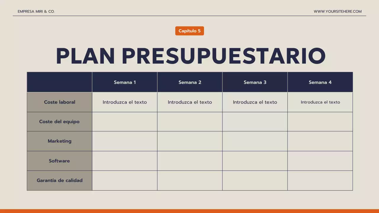 presentación de la empresa navy modern