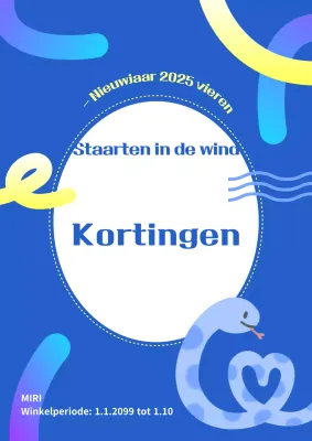 Promoot een blauwe pop uitverkoop