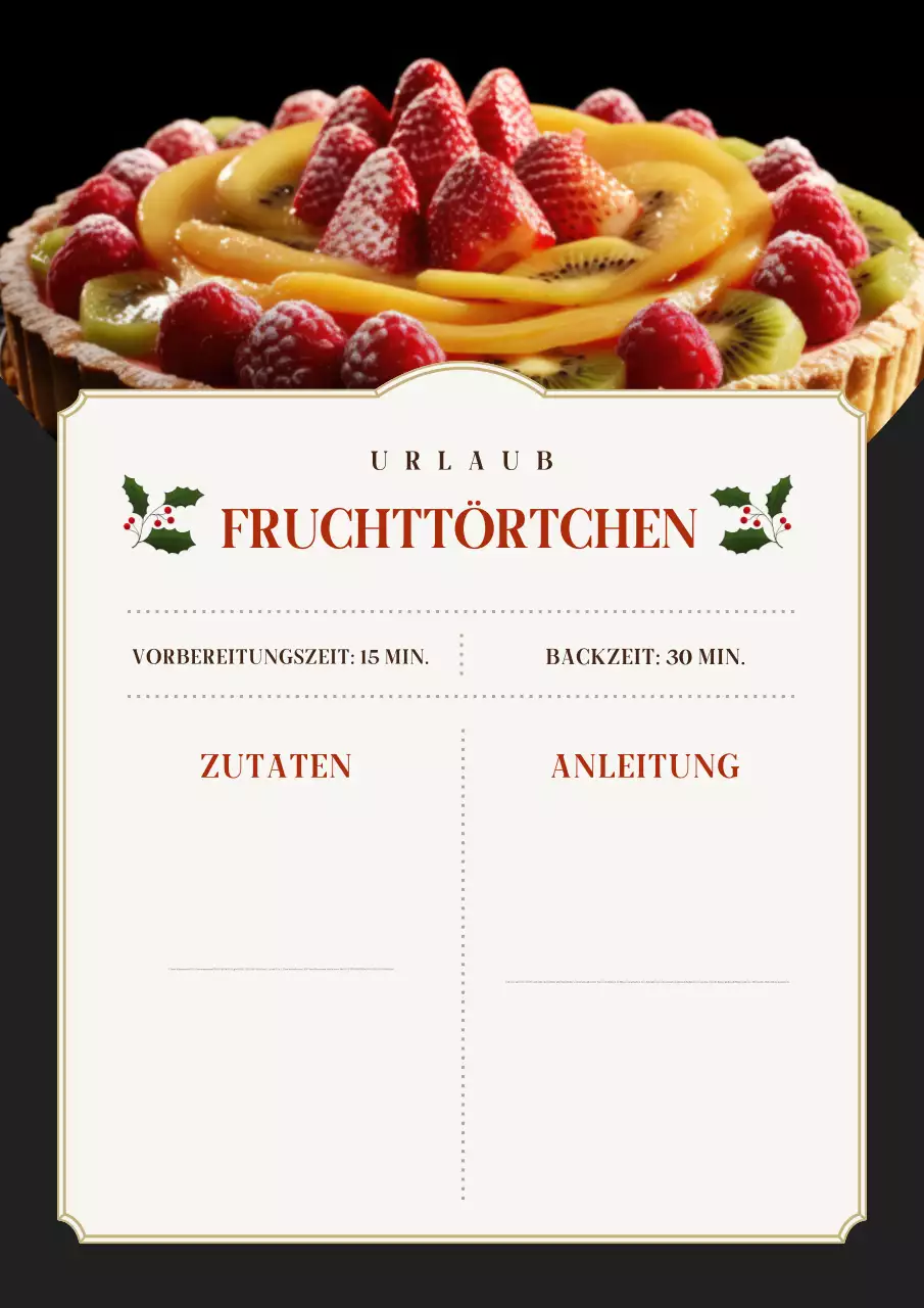 Rotes klassisches Urlaubsdessert-Rezept