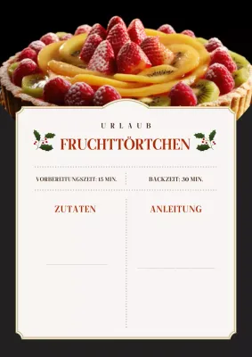 Rotes klassisches Urlaubsdessert-Rezept