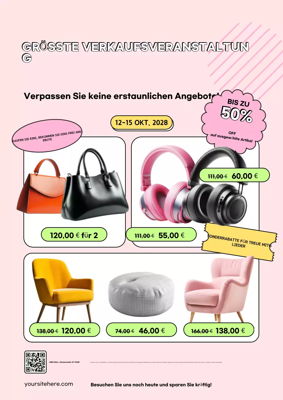 Pink Modern Sale Aktion