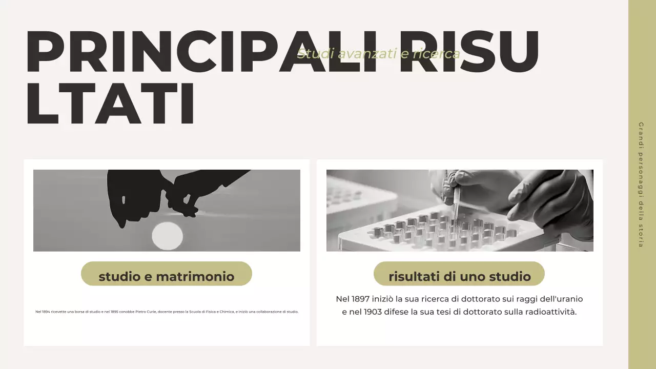 presentazione della storia classica grigia