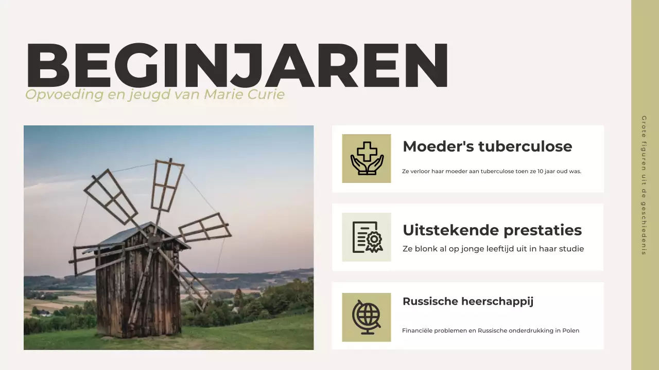 grijze klassieke geschiedenis presentatie