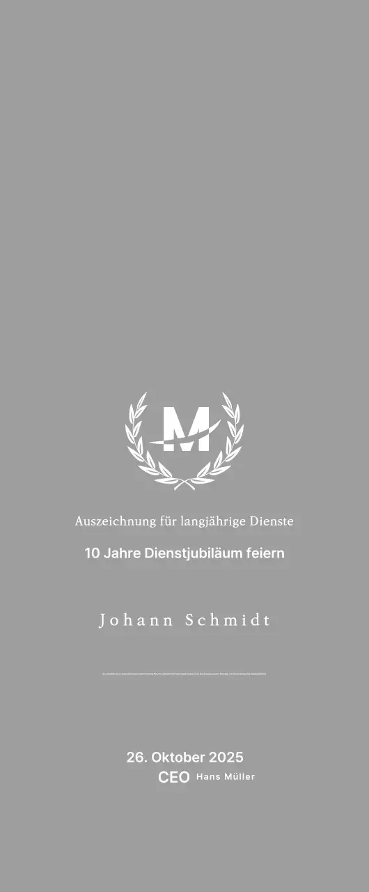 Gepflegte Listungstafel mit Lorbeeren