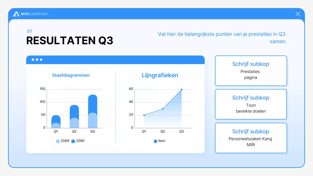 Blauwe moderne rapporten analyseren