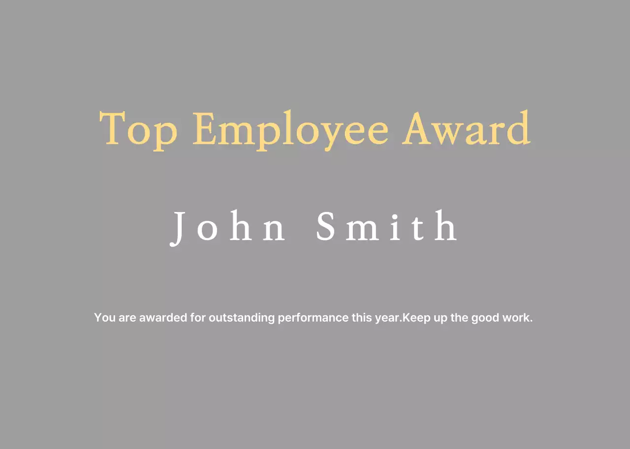 Giải thưởng nhân viên xuất sắc trong sạch