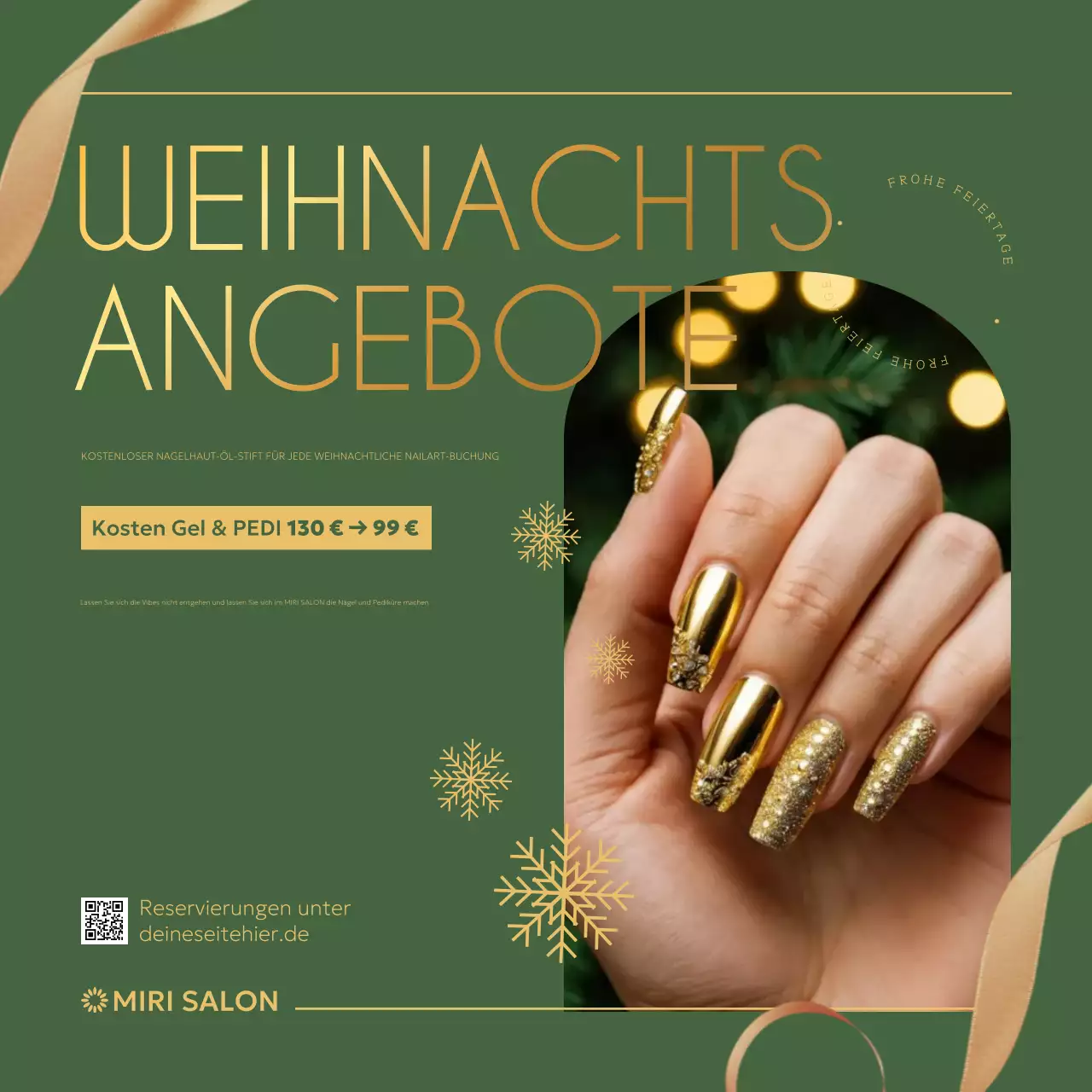 grün-elegante Urlaubsaktion