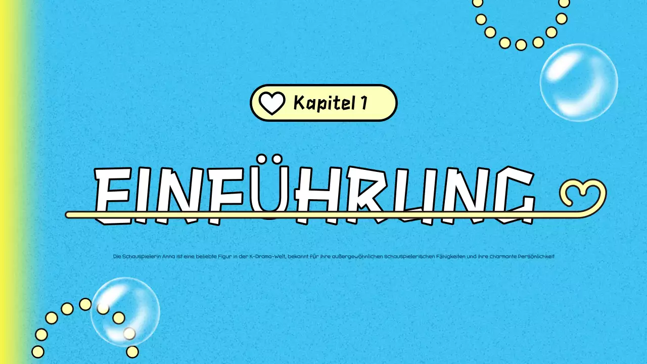 blau trendy K-drama pitch deck