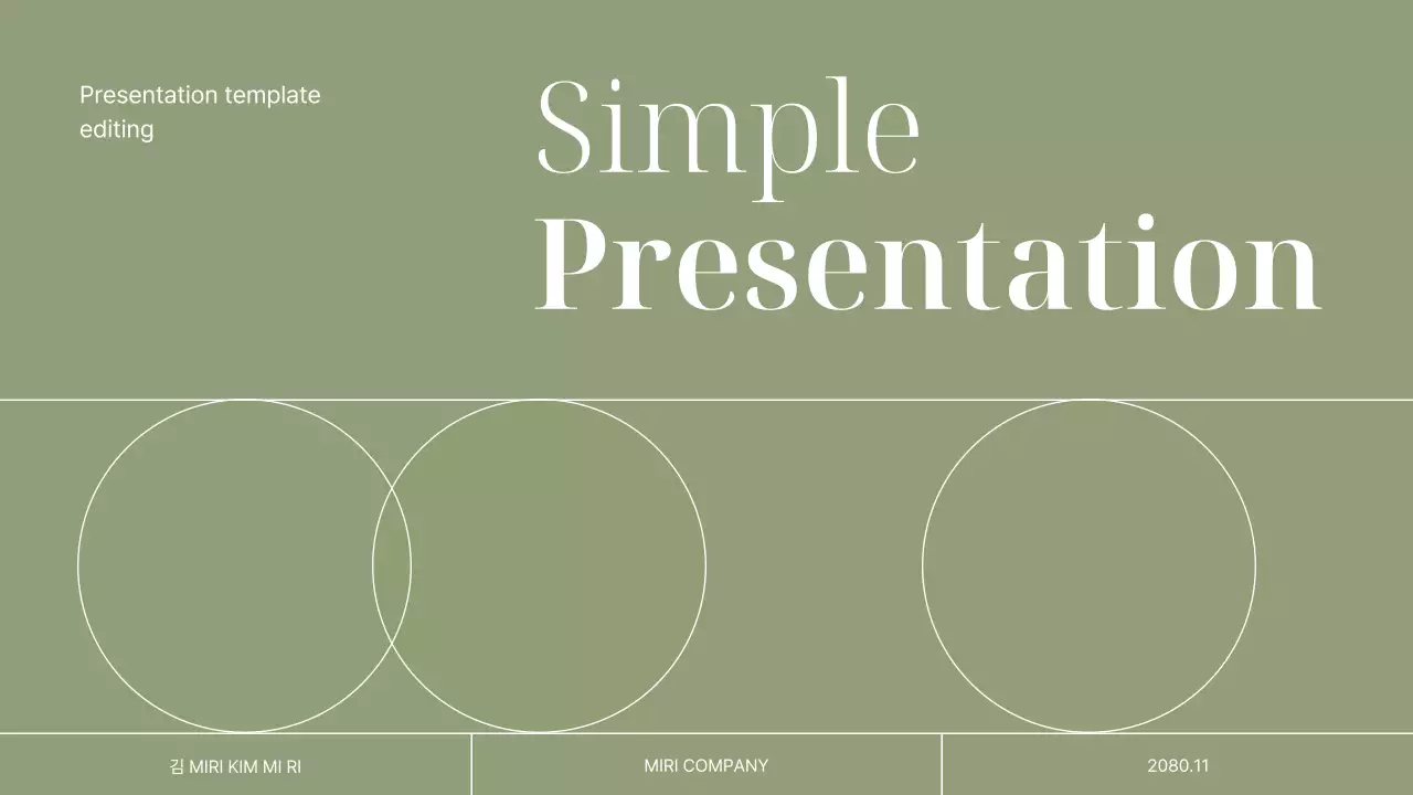 Sage Simple Template Presentation