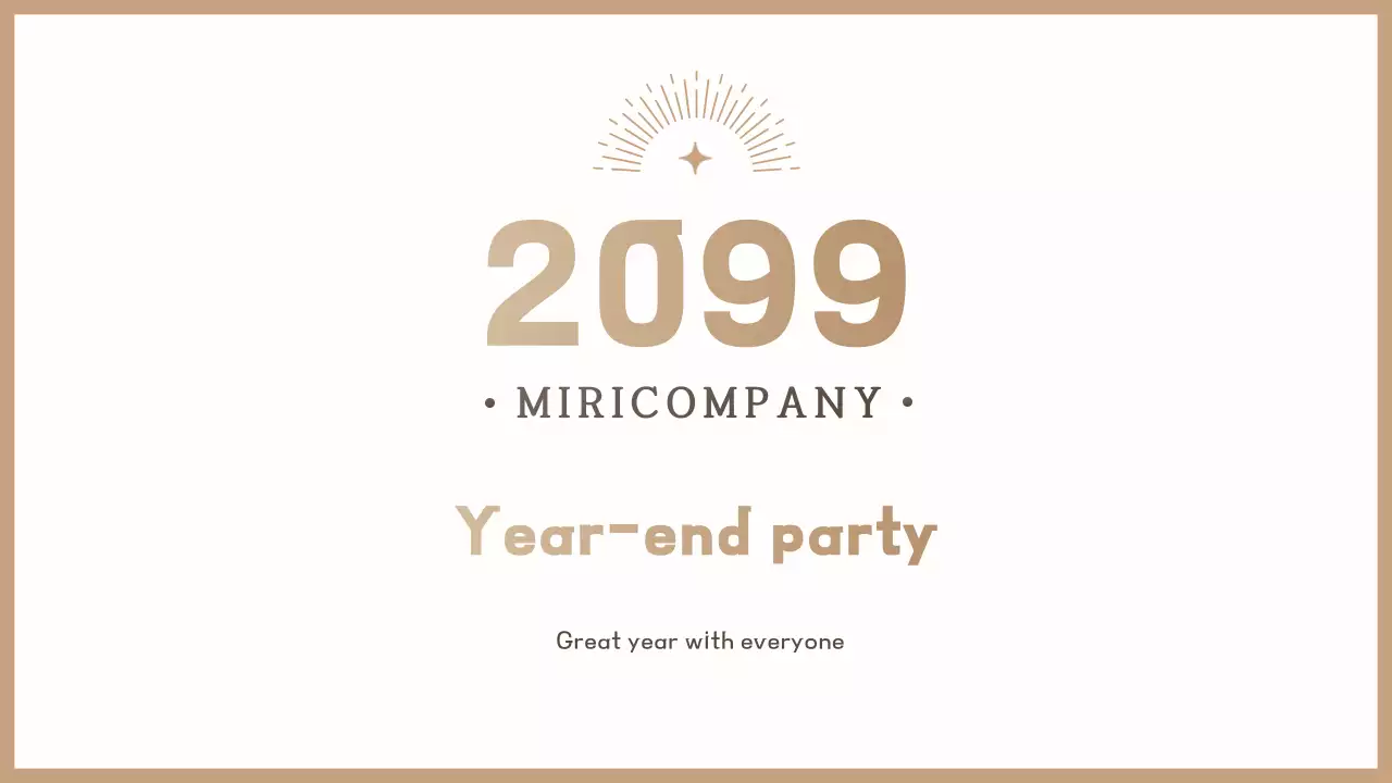Presentasi Pengumuman Akhir Tahun Minimalis Beige