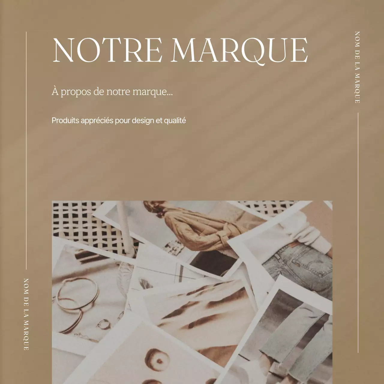 Promouvoir une marque d'automne moderne en marron