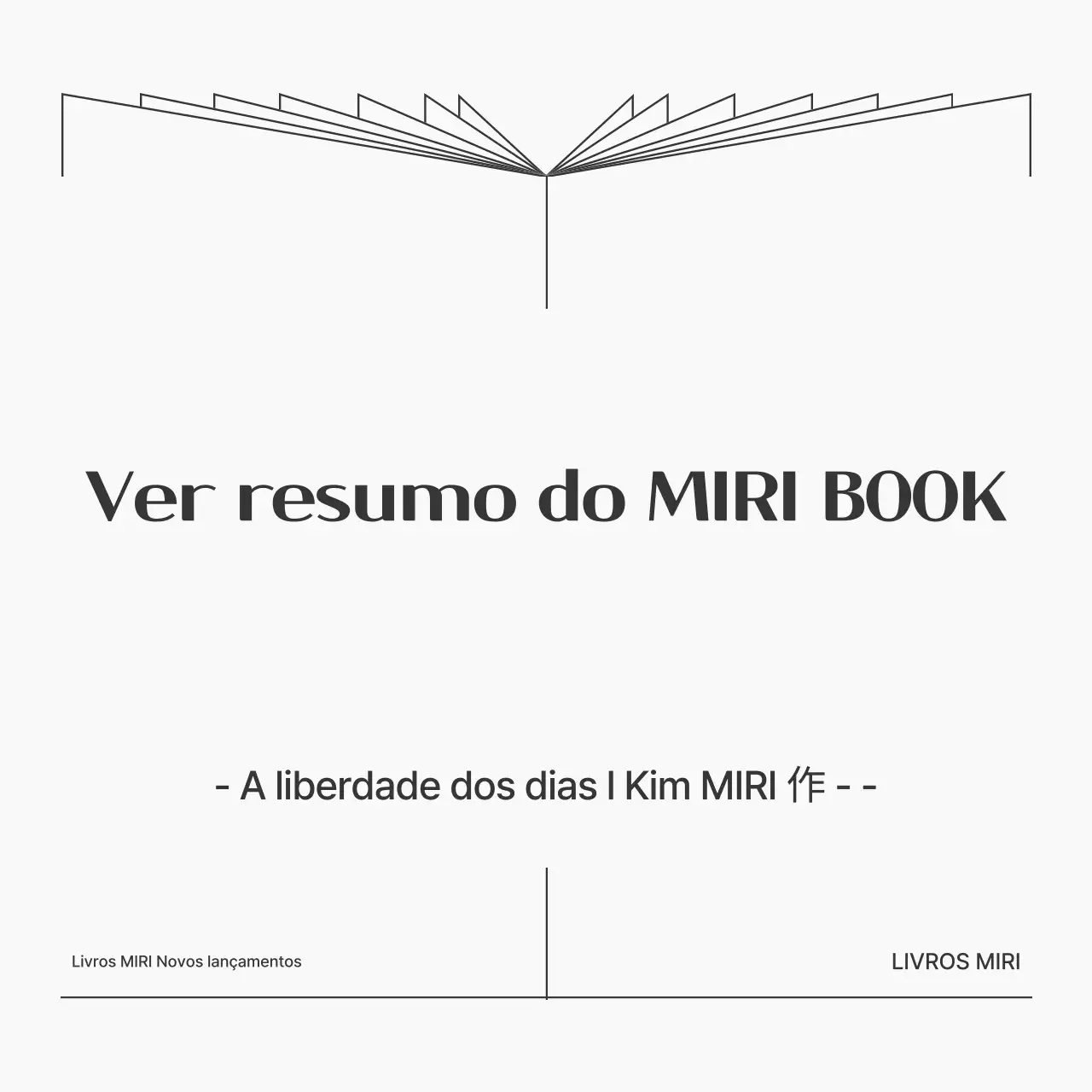 Uma simples publicação de resumo de livro a preto e branco