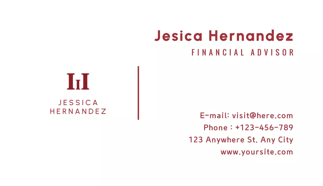 Red Minimal Business Card