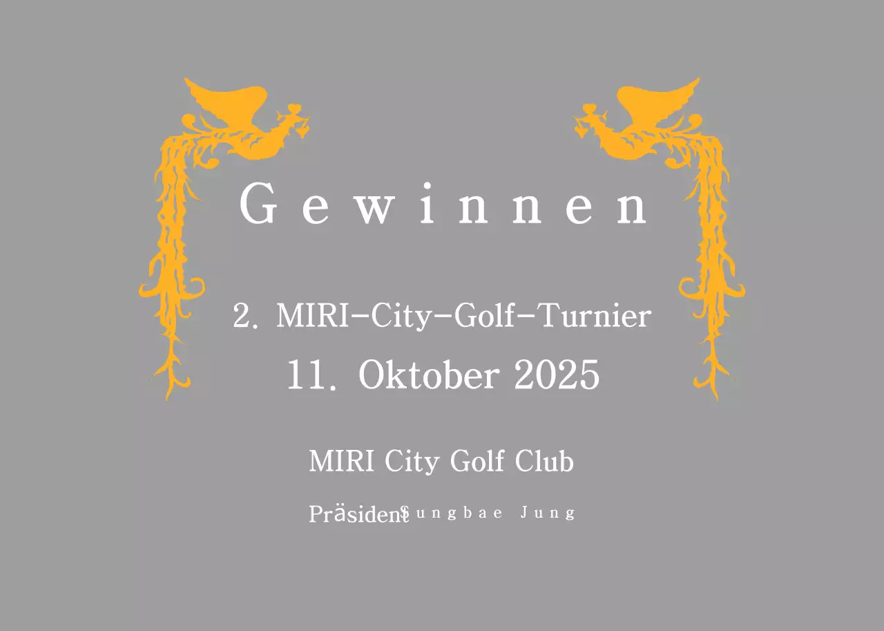 Klassische Golfturnier-Trophäe mit buntem Phönix-Dekor