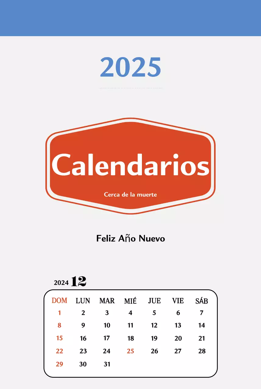 Calendario retro concept memory en rojo