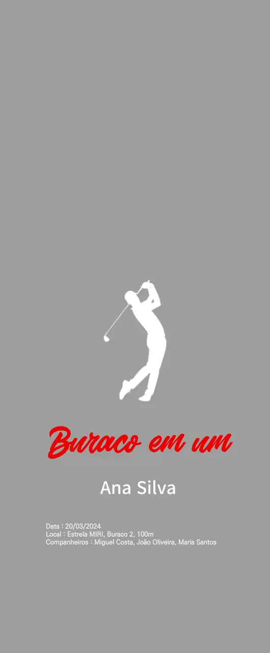 Celebrar o golfe simples
