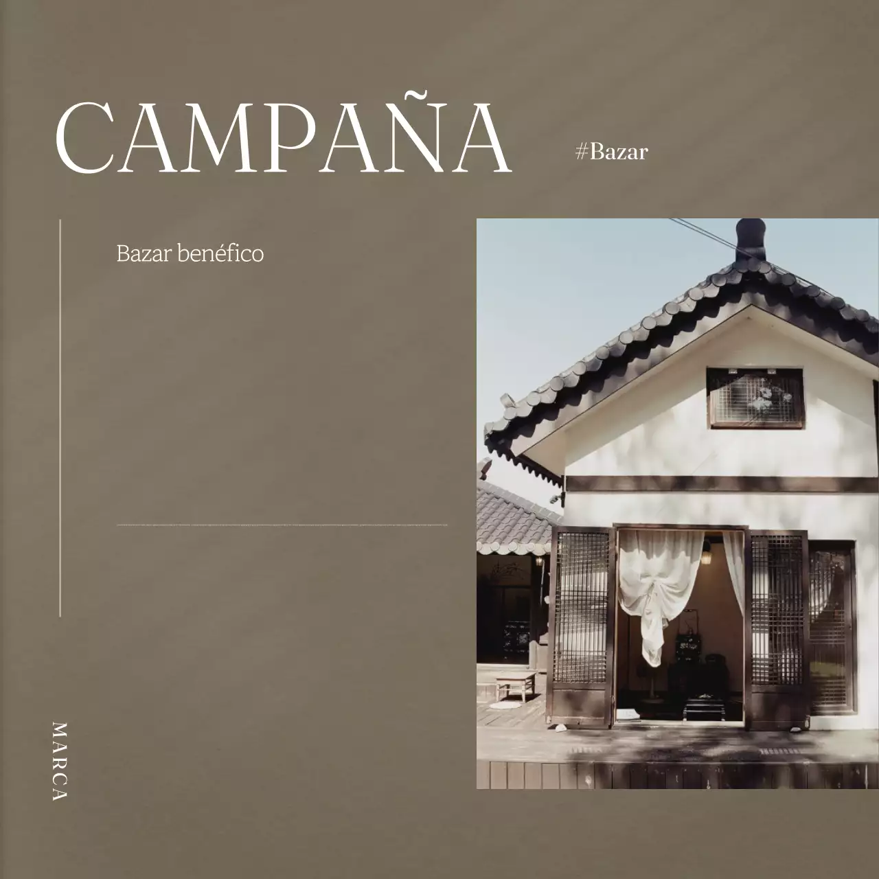 Promocione una marca moderna de otoño en marrón