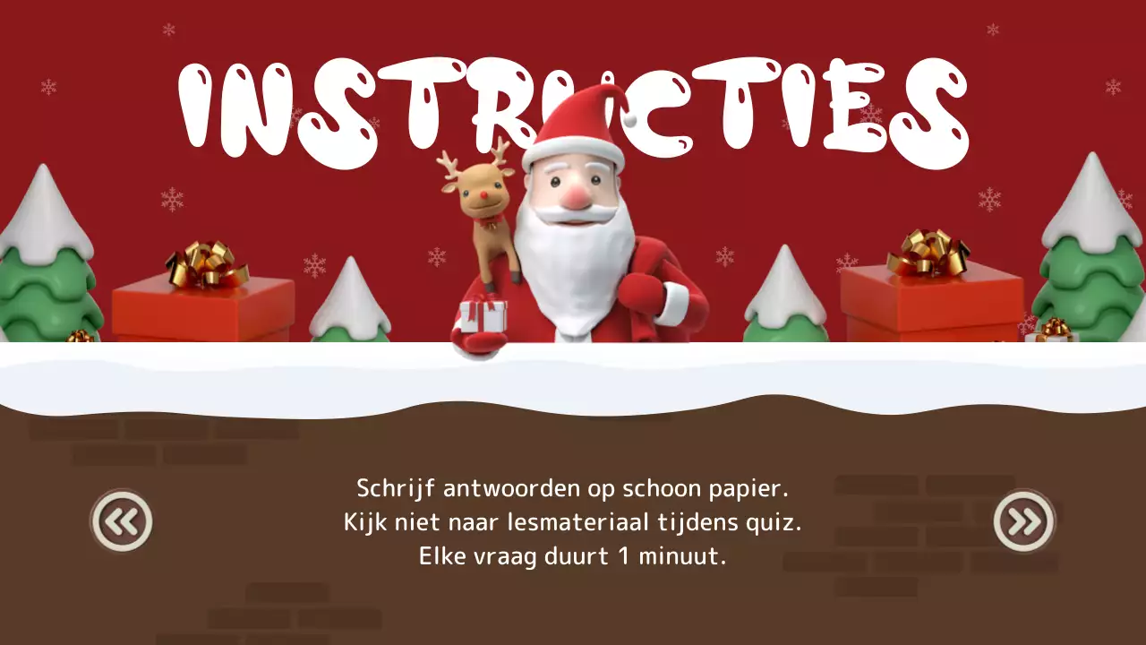rode feestelijke vakantie quiz gids