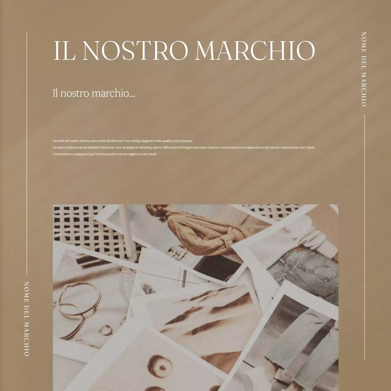 Promuovere un marchio autunnale moderno in marrone