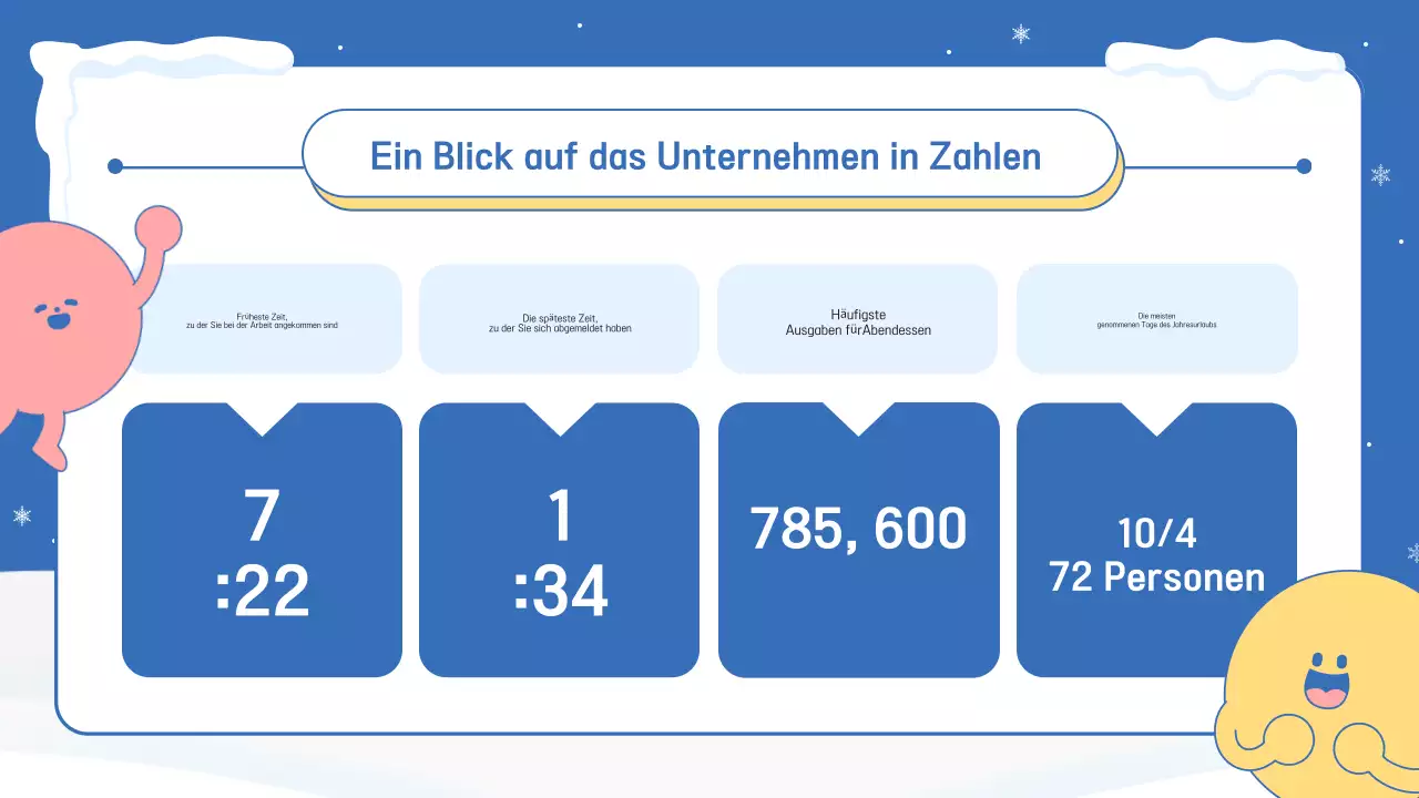 Eine blau-rosa Veranstaltungsankündigung zum Jahresende