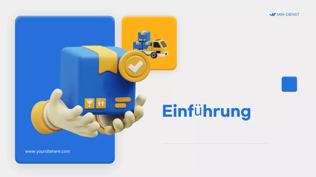 blue modern Lieferankündigung